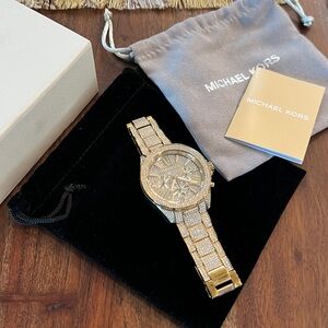 Michael Kors Gold-Tone Chronograph Watch